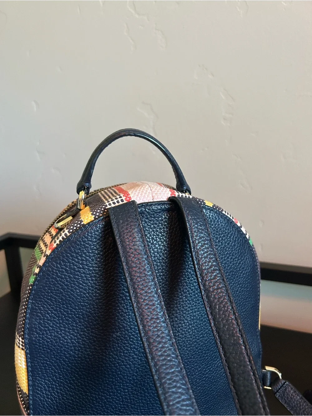 kate spade Striped Mini Backpack in Yellow, Pink, Green, Navy
